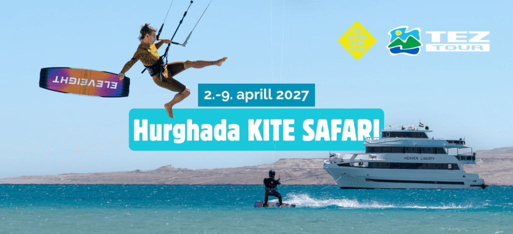 Hurghada KITE SAFARI x No Work Surf Club 2-9 april 2027 lohesurfi reis