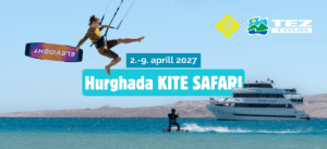 Hurghada KITE SAFARI x No Work Surf Club 2-9 april 2027 lohesurfi reis